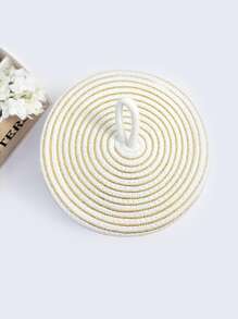 Woven Storage Basket With Lid - Beige - View 6