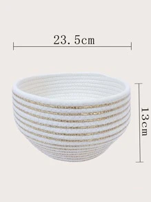 Woven Storage Basket With Lid - Beige - View 8