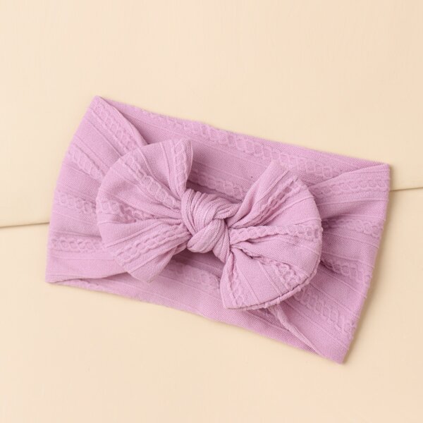 

Baby Bow Decor Hair Band, Lilac purple