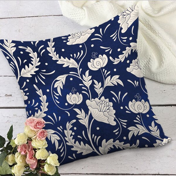 

Flower Pattern Cushion Cover Without Filler, Multicolor