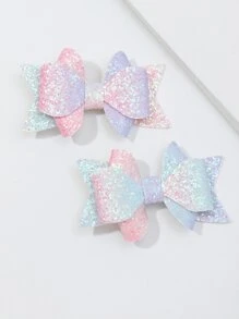 2pcs Toddler Girls Bow Hair Clip