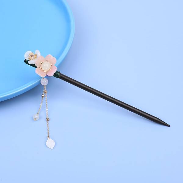 

Flower Decor Hair Pin, Pink