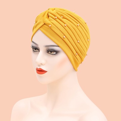 Faux Pearl Decor Head Wrap