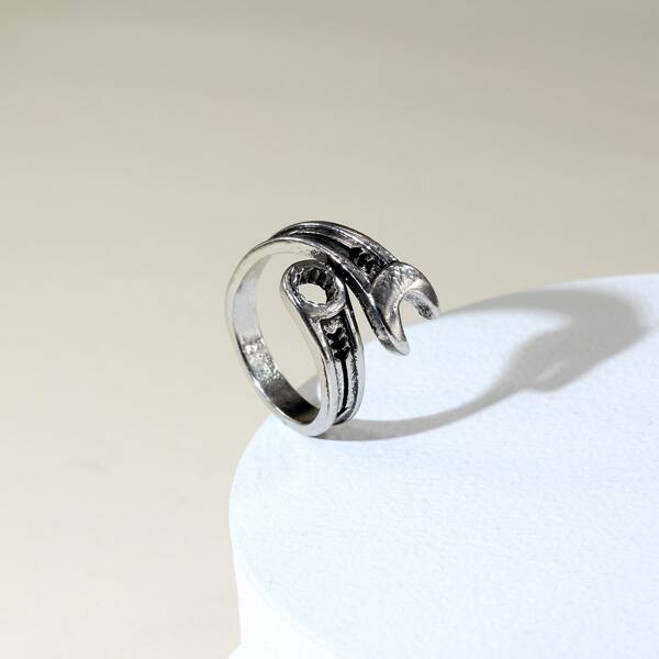 

Men Wrench Design Ring, Antique silver