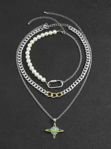 3 dây chuyền nam - Bạc - Xem 2