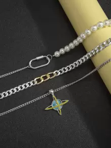 3 dây chuyền nam - Bạc - Xem 4