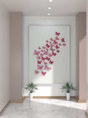 12pcs 3D Butterfly Sticker, Stickers, Wall Decal, Vinyl Decal For Home Decorations, Spring Decoration Items Refresh Your Home, Rama Decoration Stickers