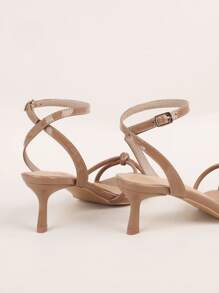 Giày sandal cao gót quai mảnh gợi cảm, giày mùa hè thời trang và thanh lịch dành cho nữ, gót nhọn. - Lạc đà - Xem 4