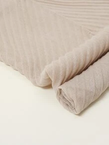1 Khăn quàng cổ xếp li đơn sắc dành cho khăn xếp thời trang dành cho nữ - Màu be - Xem 3