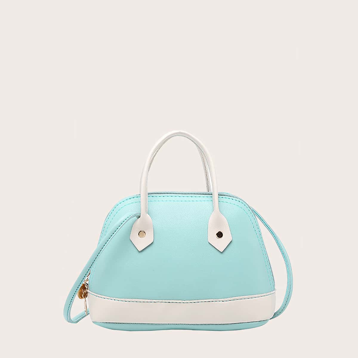 

1pc Colorblock Dome Bag, Blue