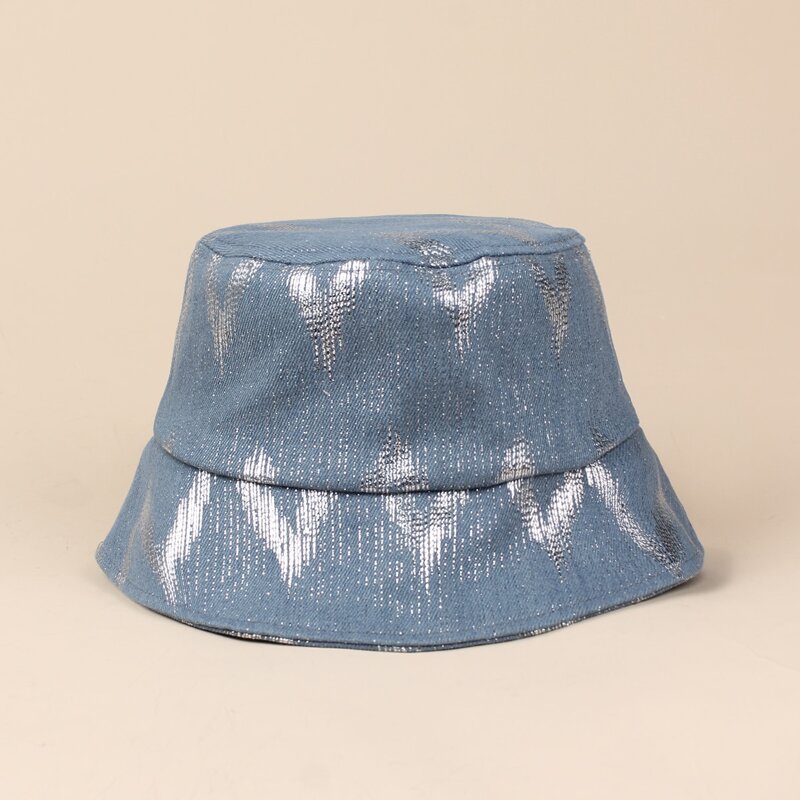 

1pc Graphic Bucket Hat, Baby blue