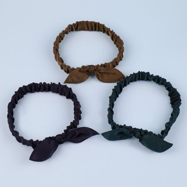 

3pcs Toddler Girls Knot Design Headband, Multicolor