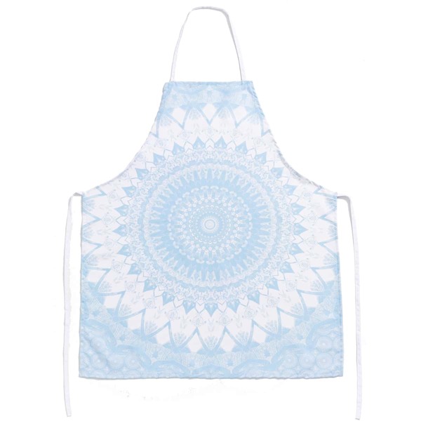 

Mandala Print Apron, Blue and white