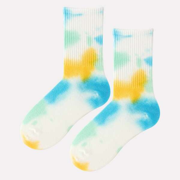 

Tie Dye Crew Socks, Multicolor