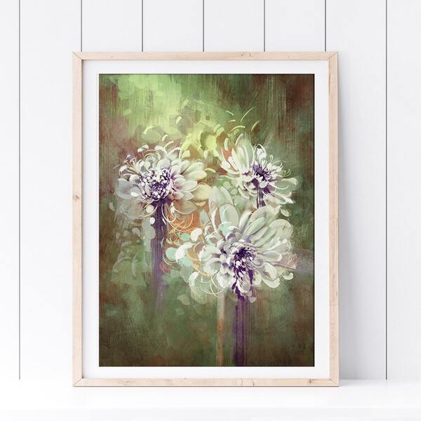 

Flower Print Unframed Painting, Multicolor