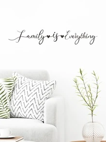 标语图形墙贴，黑色自粘墙贴艺术贴花，用于家居装饰，贴纸，墙贴花，乙烯基贴花，用于家居装饰，春季装饰品，让您的家焕然一新，拉玛装饰贴纸礼物生日毕业 - 黑色 - 查看 5