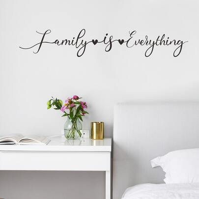 Miếng dán tường hình khẩu hiệu, miếng dán tường nghệ thuật tự dính màu đen dùng để trang trí nhà cửa, miếng dán, miếng dán tường, miếng dán vinyl dùng để trang trí nhà cửa, vật dụng trang trí mùa xuân làm mới ngôi nhà của bạn, miếng dán trang trí Rama quà tặng sinh nhật tốt nghiệp