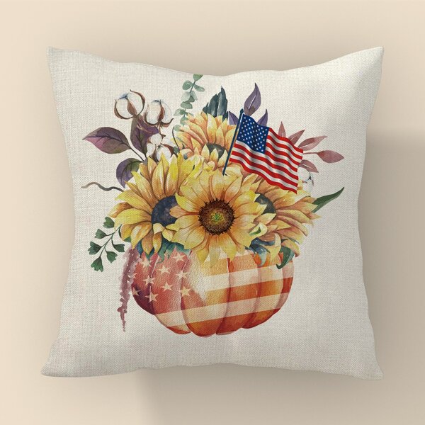 

Flag Print Cushion Cover Without Filler, Multicolor
