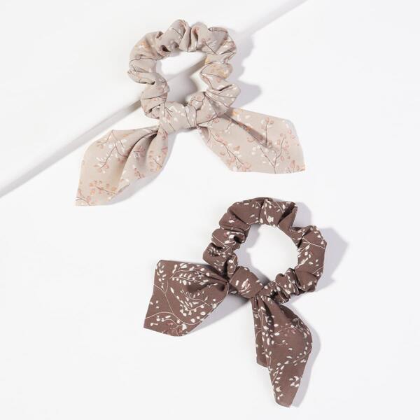

2pcs Knot Design Hair Tie, Multicolor