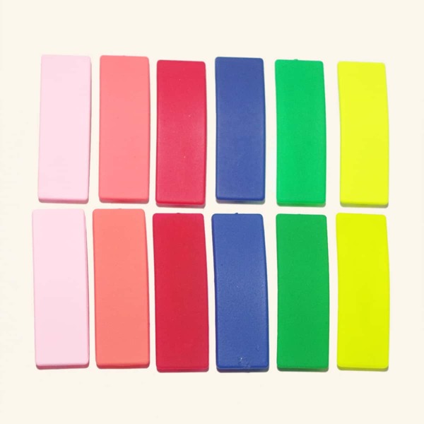 

12pcs Toddler Girls Plain Hair Clip, Multicolor