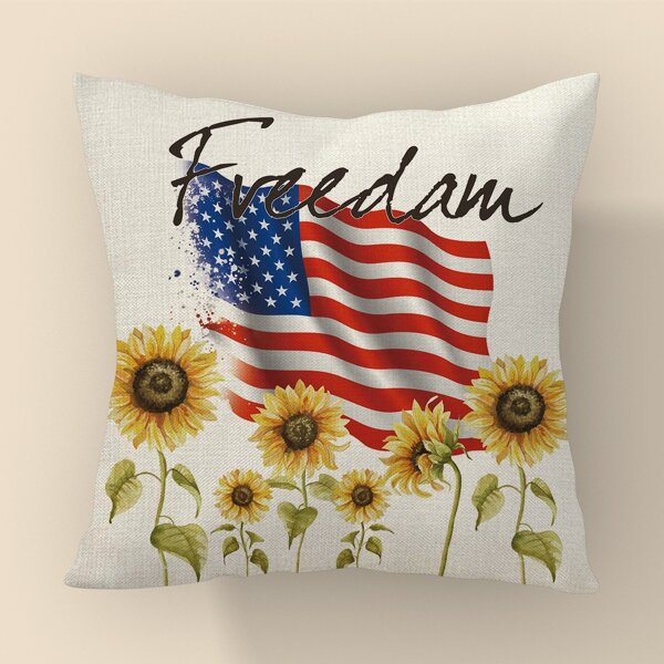 

Flag Print Cushion Cover Without Filler, Multicolor
