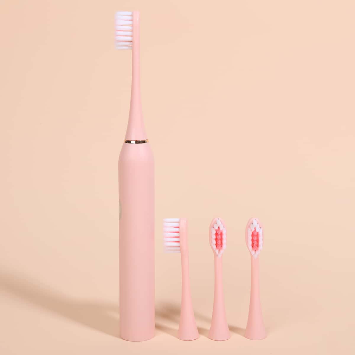 

1pc Electric Toothbrush & 4pcs Brush Head, Pink