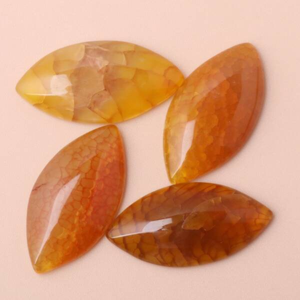 

4pcs Geometric DIY Jewelry Accessories, Orange