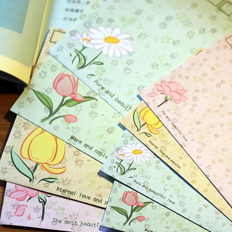

10pcs Flower Print Random Envelope, Multicolor