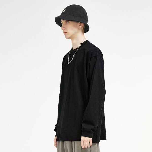 

Men Drop Shoulder Tee, Black