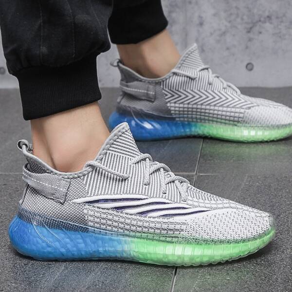 

Men Ombre Lace Up Front Sneakers, Light grey