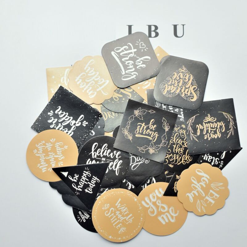 

45pcs Slogan Graphic Sticker, Multicolor
