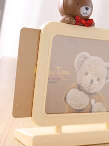 1pc Cartoon Bear Photo Frame - Khaki - View 3