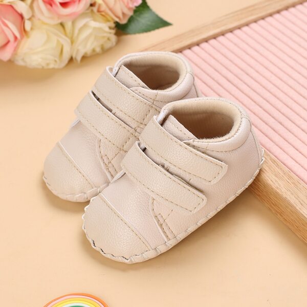 

Baby Boy Minimalist Velcro Strap Sneakers, Beige
