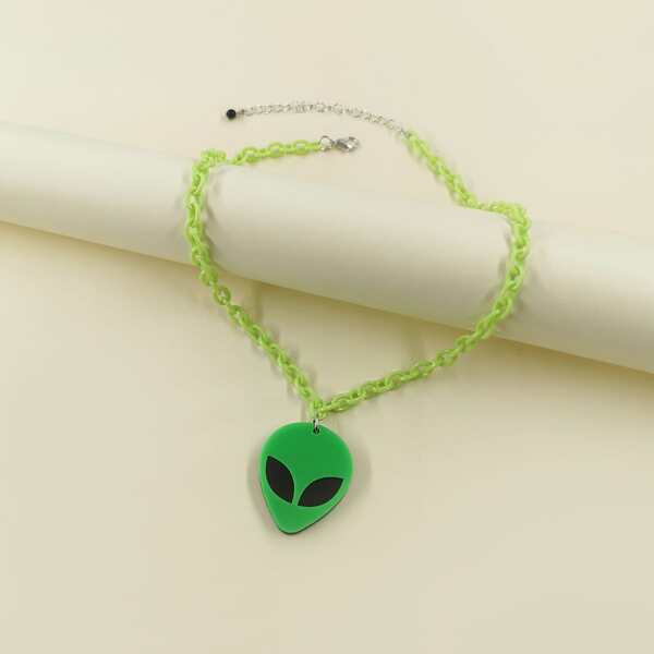 

Alien Pendant Necklace, Multicolor