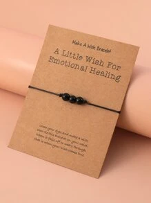 Vòng tay trang trí pha lê - màu đen - Xem 1