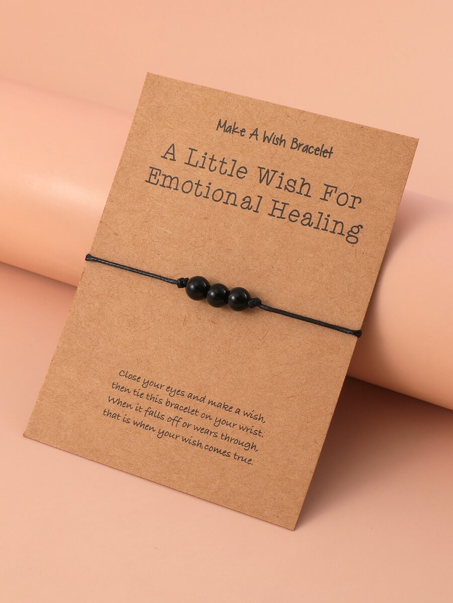 Vòng tay trang trí pha lê - màu đen - Xem 1