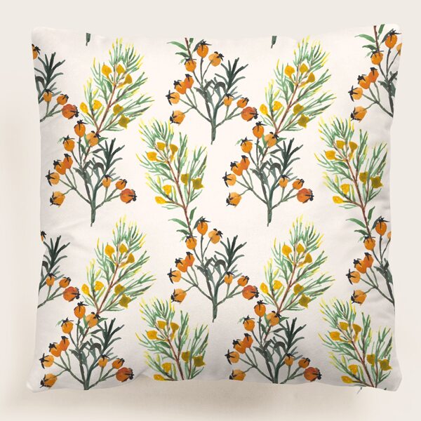 

Plant Print Cushion Cover Without Filler, Multicolor