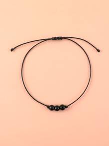 Vòng tay trang trí pha lê - màu đen - Xem 4