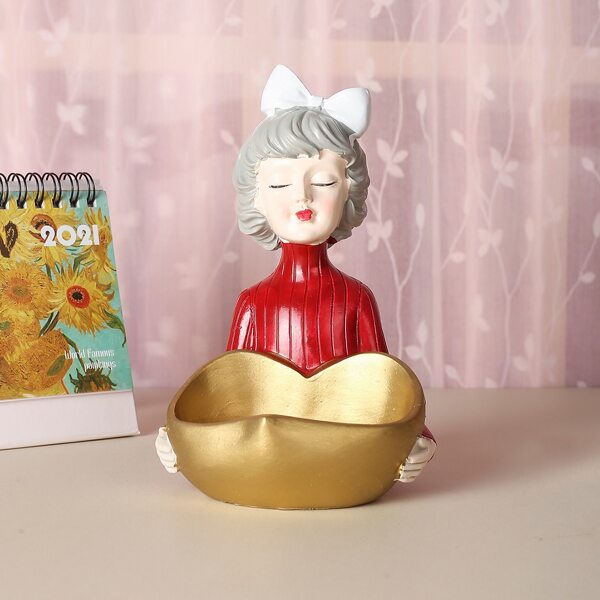 

1pc Girl Art Decoration, Multicolor