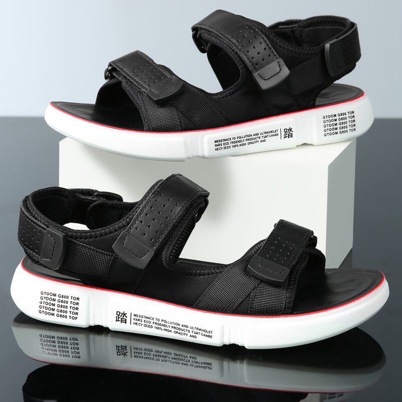 

Guys Letter Graphic Sports Sandals, Black