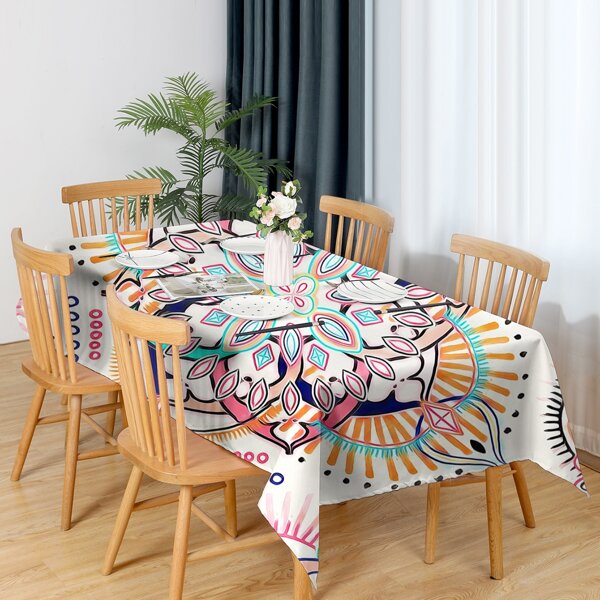 

Mandala Print Tablecloth, Multicolor