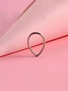 Anillo de nariz de acero inoxidable - Plateado - Ver 1