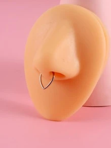 Anillo de nariz de acero inoxidable - Plateado - Ver 2