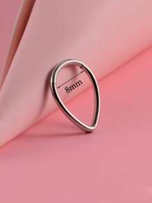 Anillo de nariz de acero inoxidable - Plateado - Ver 4