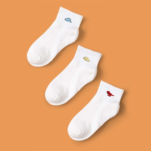 

3pairs Kids Cartoon Graphic Socks, Multicolor