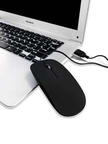 Ratón silencioso con cable - Negro - Ver 1