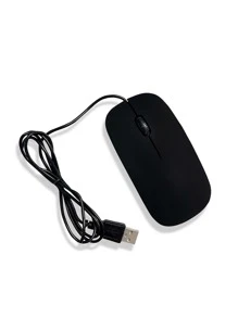 Ratón silencioso con cable - Negro - Ver 3