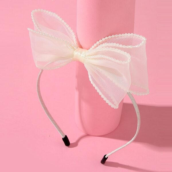 

Toddler Girls Bow Decor Hair Hoop, Beige