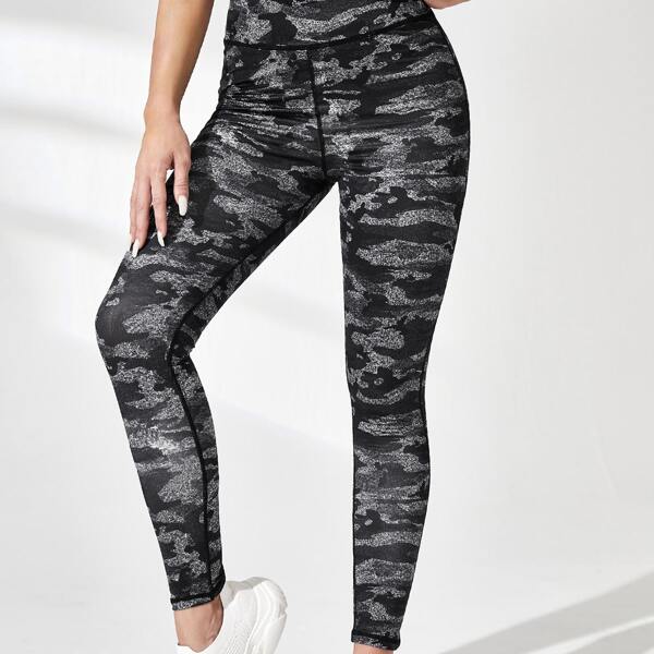 

Softness Wide Waistband Sports Leggings, Black