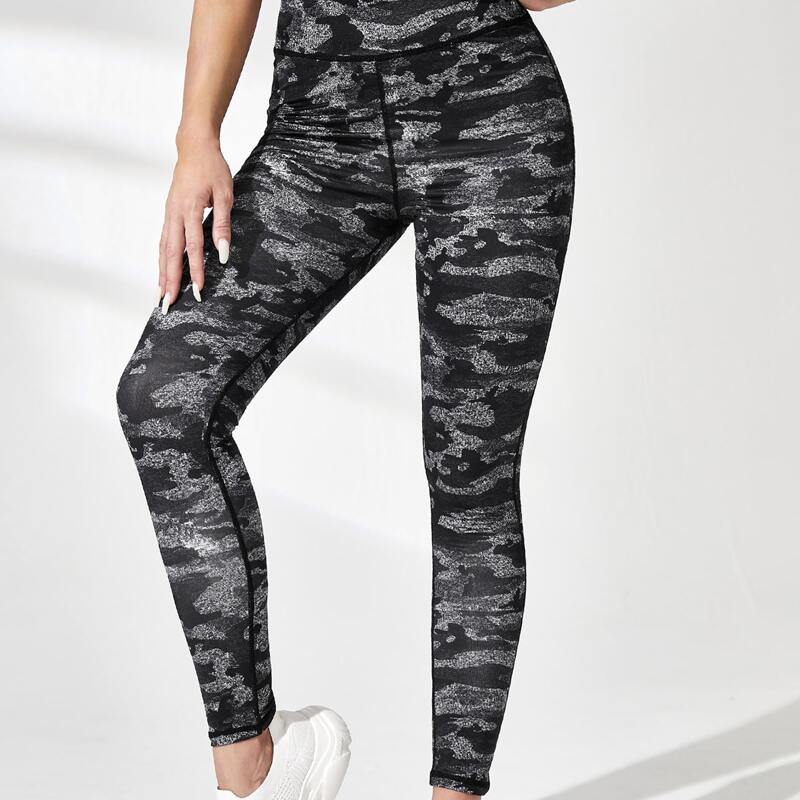 

Softness Wide Waistband Sports Leggings, Black